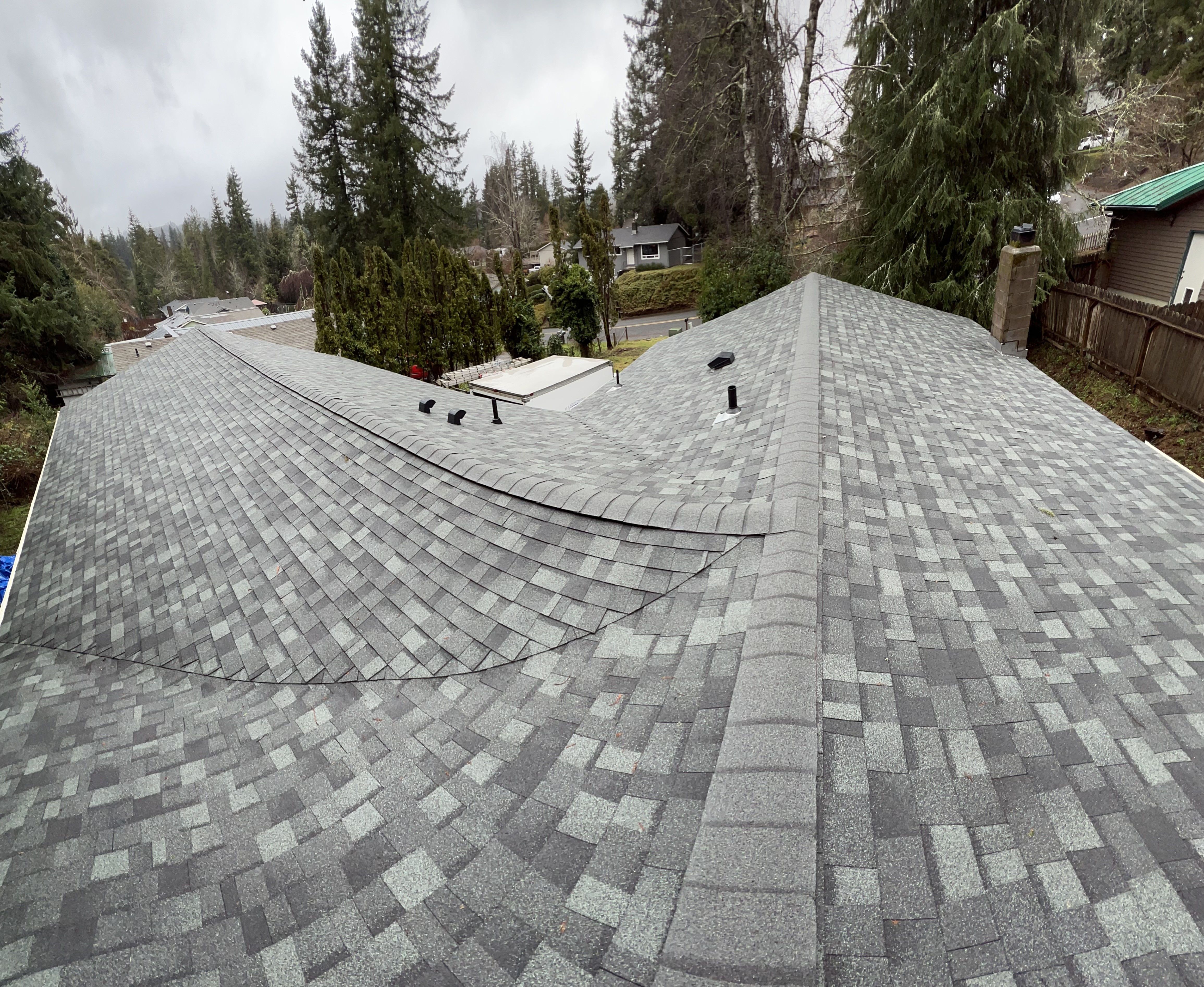 Gray architectural aerial